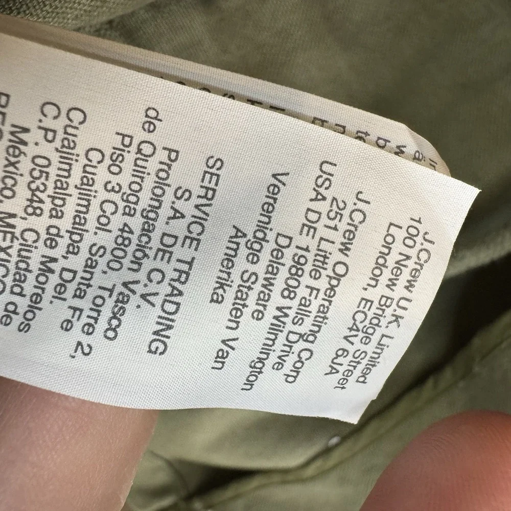 Madewell Utility Cargo Jean Denim Jacket Women's M Olive Green Long Sleeve - Picture 4 of 10